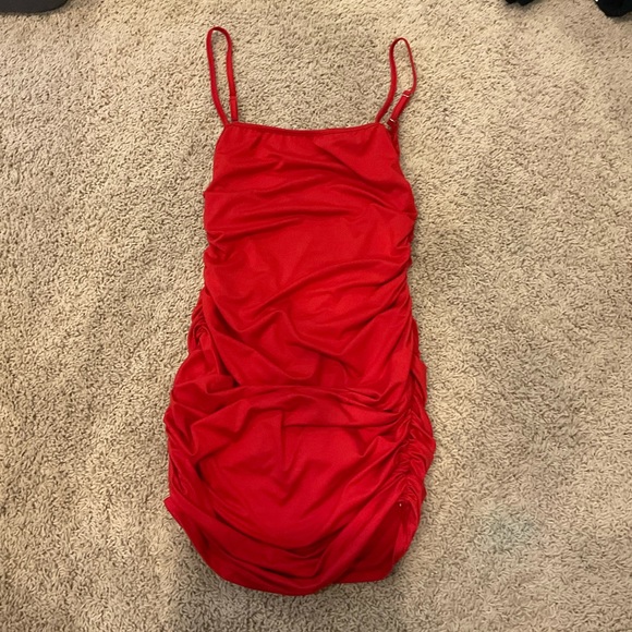 Cinched red mini dress - Picture 1 of 1